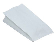 Papierbeutel fettdicht weiß ohne Druck, 13+8 x 28 cm, 100 Stk.