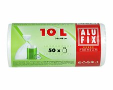 ALUFIX Müllsäcke 10 L, HDPE 36x44 cm 8my, weiß, 50 Stk.
