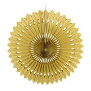 Rosette, aus Papier, schwer entflammbar, gold, 40cm, 1 Stk.