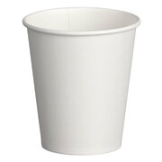 Heiß- und Kaltgetränkebecher weiß, Pappe beschichtet, 250 ml / 300 ml, 50 Stk.
