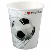 Heiß- und Kaltgetränkebecher Ich liebe Fußball-I love Football 200ml 50 Stk.