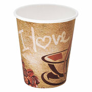 Kaffeebecher CofeToGo Pappbecher I LOVE COFFEE 8oz 200 ml, 50 Stk.