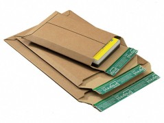 Wellpappe-Versandtasche W01.08, 335x500x -50mm, extrem stabil, für A3, braun