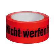 Packband Klebeband 50mmx66m, rot mit Aufdruck NICHT WERFEN!
