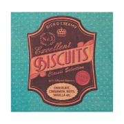 Motivservietten 3-lagig, 33 x 33 cm, Biscuits, blau, 20 Stk.