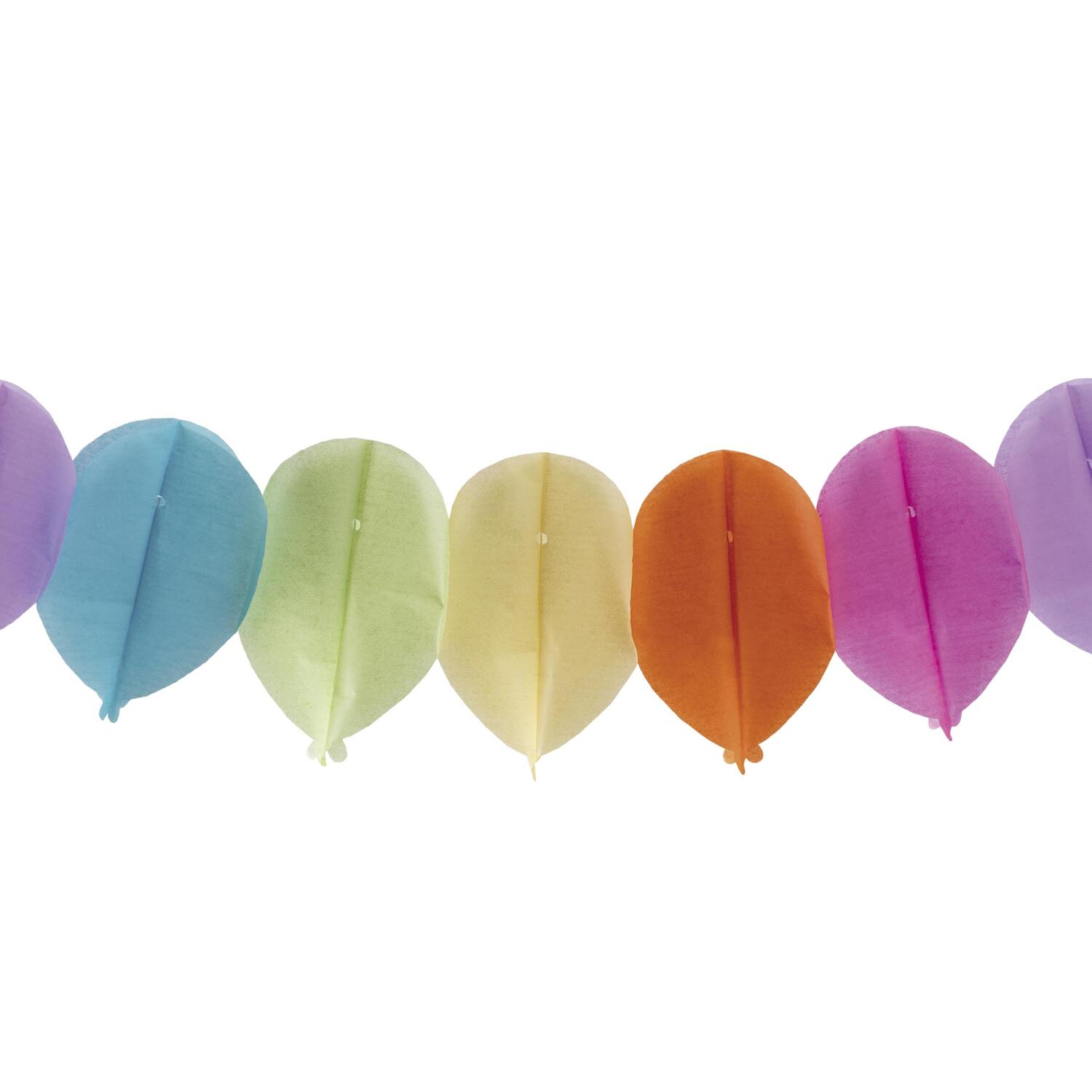 Ballon-Girlande Farbenspiel, aus Papier, schwer entflammbar, 18x13.3cm, 3.6m, 1 Stk.