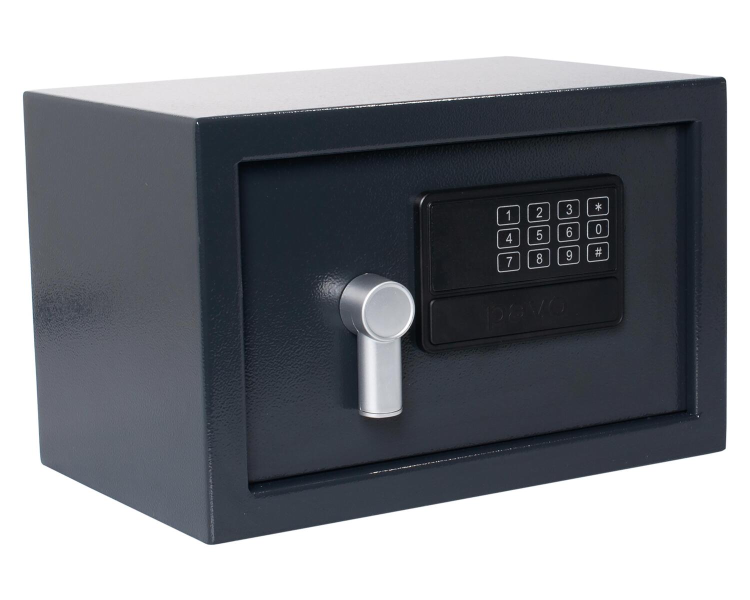 Tresor Safe 31x20x20cm mit elektronischem Zahlenschloss fr Tisch/Wandmontage anthrazit